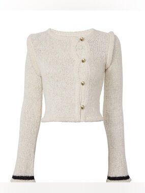 ASTA Resort Camilla Cardigan in Merino Alpaca - Ivory